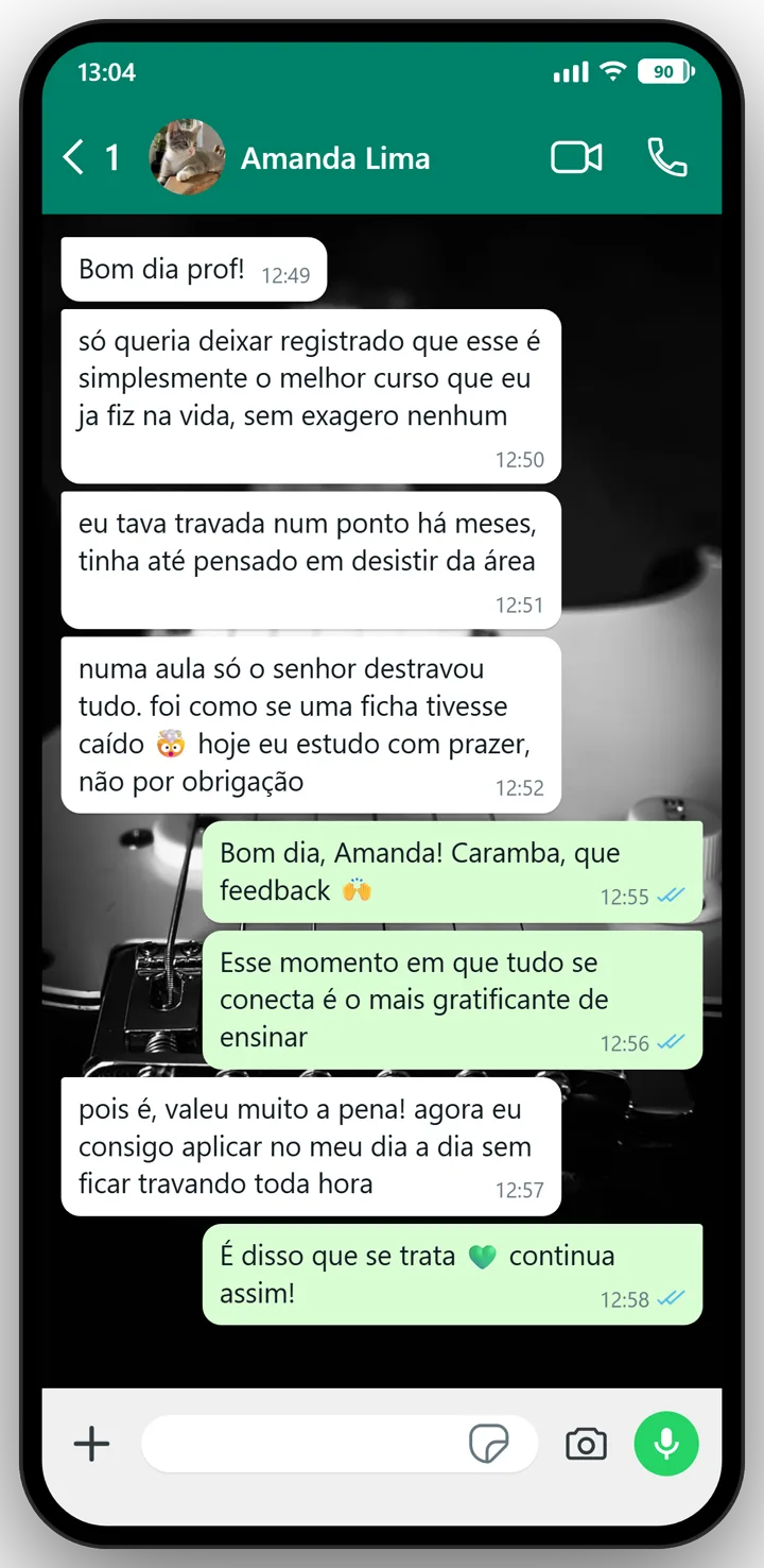 Depoimento de aluno