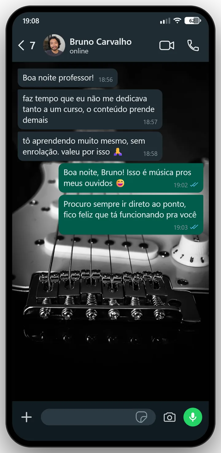 Depoimento de aluno